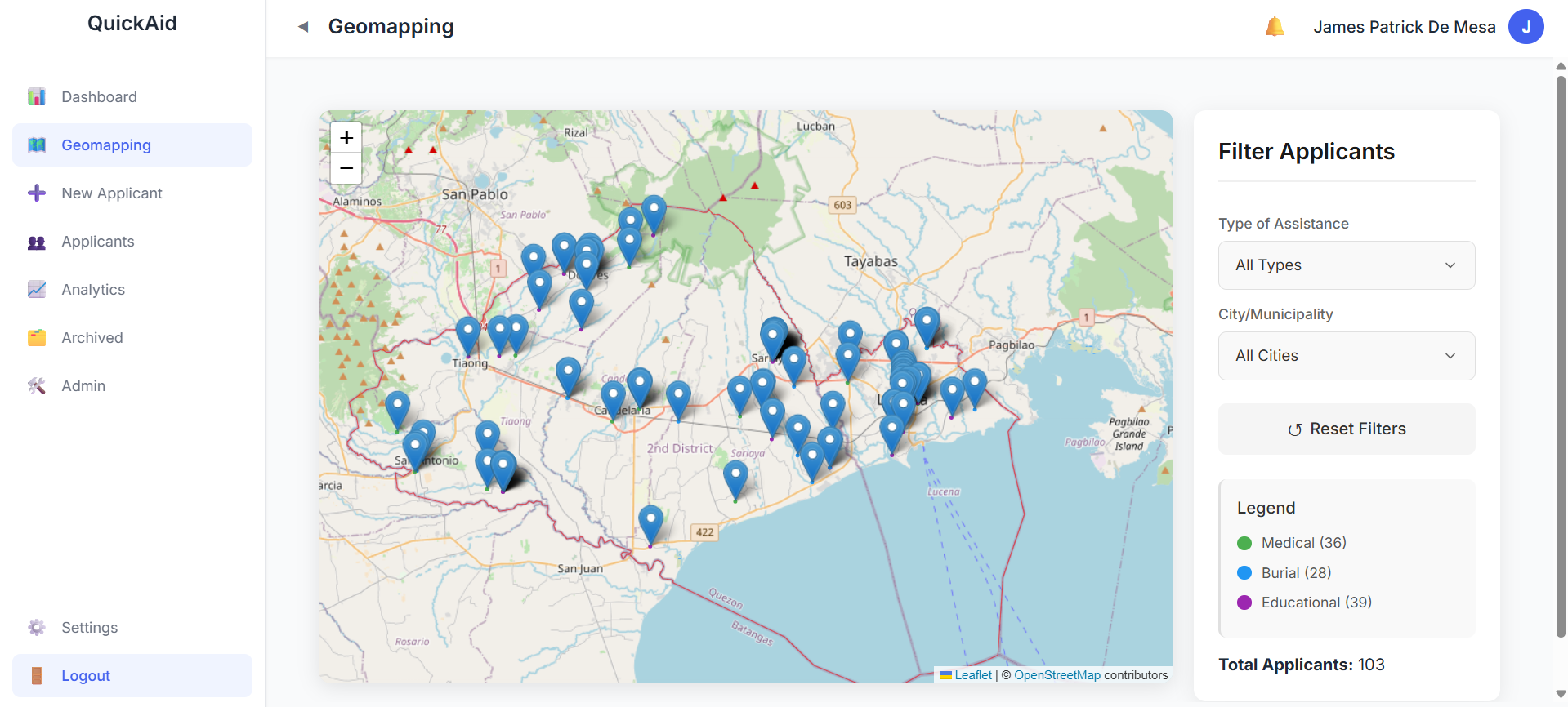 QuickAid Geomapping Project